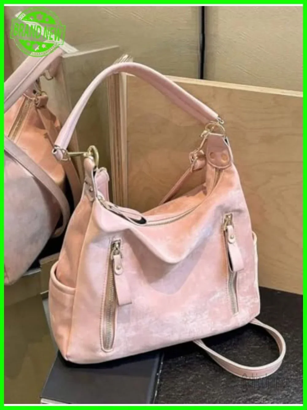 Women's Hobo Bag Large Crossbody Shoulder Handbag Multi Pockets Faux Leather
